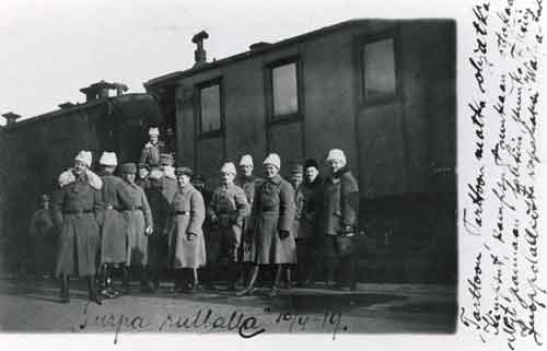 Pohjan poikien sotilaiden kotiutus Valgasta Suomeen huhtikuussa 1919