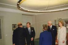 Martti Ahtisaati, Matti Päts, Eeva Ahtisaari, Lennart Meri, Helle Meri