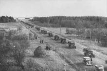 Puna-armeija yksiköt siirtyvät tukikohtiinsa Virossa lokakuussa 1939